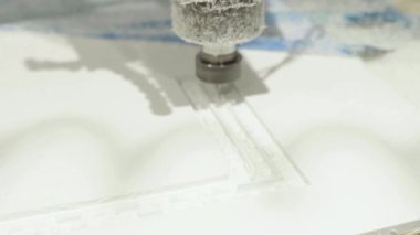 Çalışan bir değirmen makinesine yakın çekim