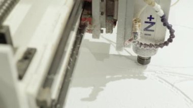 Çalışan bir değirmen makinesine yakın çekim