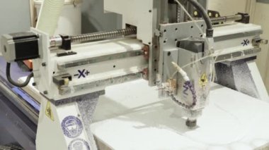 Çalışan bir değirmen makinesine yakın çekim