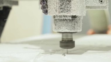 Çalışan bir değirmen makinesine yakın çekim