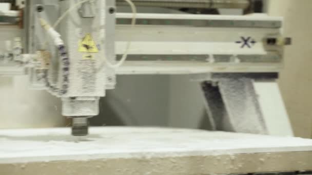 Çalışan bir değirmen makinesine yakın çekim — Stok video