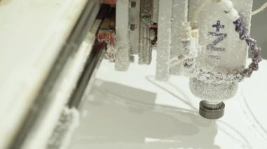 Çalışan bir değirmen makinesine yakın çekim