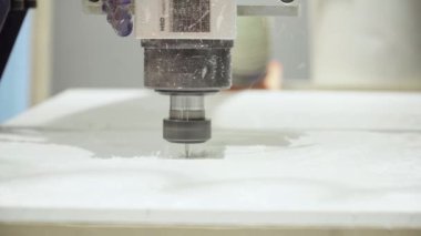 Çalışan bir değirmen makinesine yakın çekim
