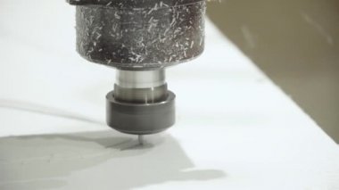 Çalışan bir değirmen makinesine yakın çekim