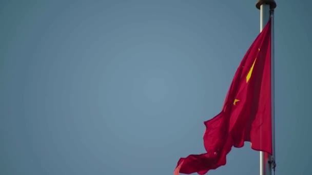 Bandera roja china. Beijing. De China. Países Bajos — Vídeos de Stock