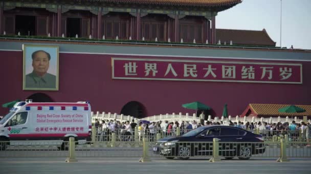 Πλατεία Τιενανμέν. Πεκίνο. Στην Κίνα. Ασία — Αρχείο Βίντεο