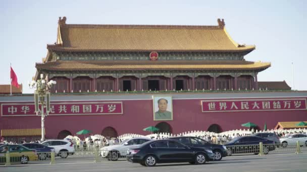 Het Tiananmen-plein. Peking. China. Azië — Stockvideo