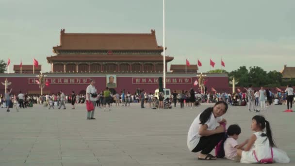 Himmelska fridens torg. Peking. Kina. Asien — Stockvideo