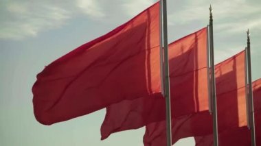 Kızıl Çin bayrağı. Pekin 'de. Çin. Asya