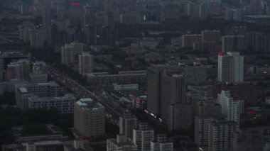 Yüksek bir yerden şehrin manzarası. Manzara. Pekin 'de. Çin. Asya