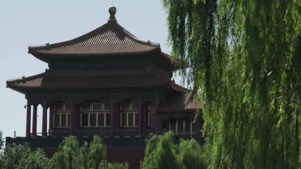 Chinese architectuur. Peking. China. Azië — Stockvideo