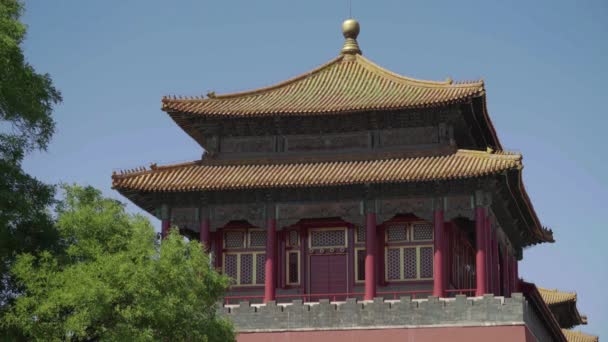 Chińska architektura. Pekin. W Chinach. Azja — Wideo stockowe