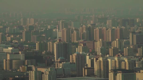 Vista de la ciudad desde una altura. Paisaje. Beijing. De China. Países Bajos — Vídeos de Stock