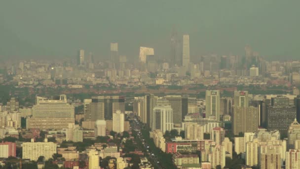 Yüksek bir yerden şehrin manzarası. Manzara. Pekin 'de. Çin. Asya — Stok video