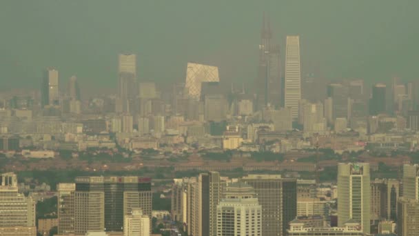 Vista de la ciudad desde una altura. Paisaje. Beijing. De China. Países Bajos — Vídeos de Stock