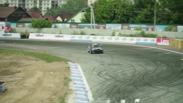 Automobilsport. Rennen. Zeitlupe. kyiv. Ukraine — Stockvideo