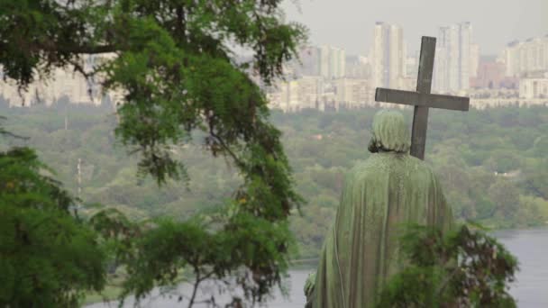 Wolodymyr das große Denkmal. kyiv. Ukrainisch. Sommer — Stockvideo