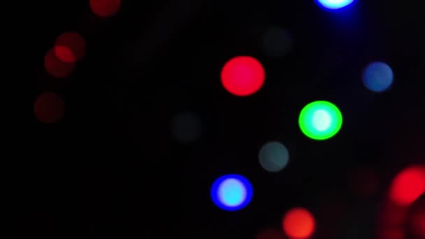 Luzes coloridas da cidade à noite — Vídeo de Stock