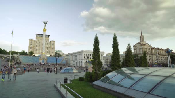 Piazza dell'Indipendenza. Maidan. Kiev. Ucraina — Video Stock