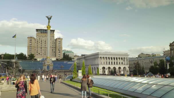 Plaza de la Independencia. Maidan. Kiev. Ucrania — Vídeos de Stock
