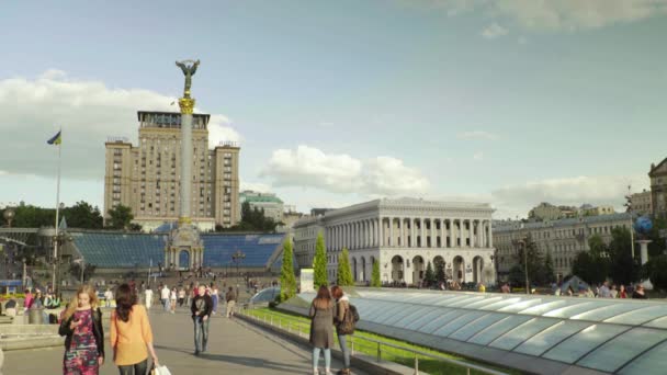 Unabhängigkeitsplatz. maidan. kyiv. Ukraine — Stockvideo