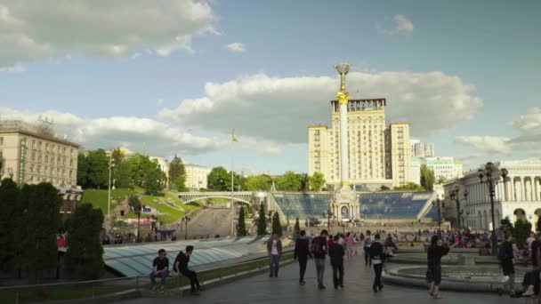 Plac Niepodległości. Maidan. Kijów. Ukraina — Wideo stockowe