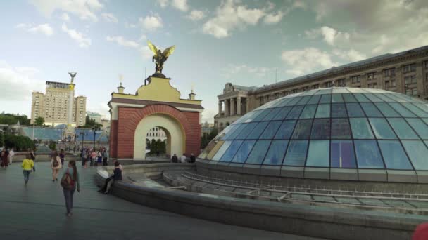 Unabhängigkeitsplatz. maidan. kyiv. Ukraine — Stockvideo