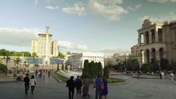 Piazza dell'Indipendenza. Maidan. Kiev. Ucraina — Video Stock