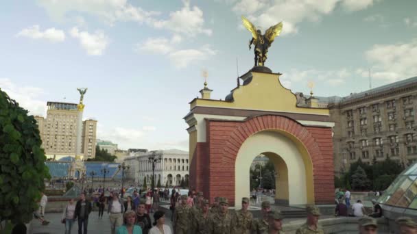 Piazza dell'Indipendenza. Maidan. Kiev. Ucraina — Video Stock