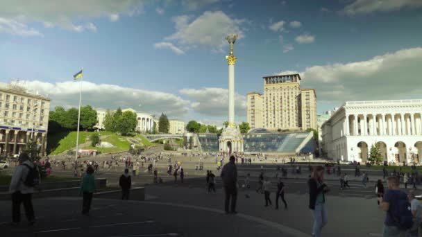 Plaza de la Independencia. Maidan. Kiev. Ucrania — Vídeos de Stock