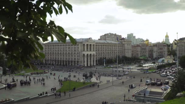 独立广场 迈丹 Kyiv 。 乌克兰 — 图库视频影像