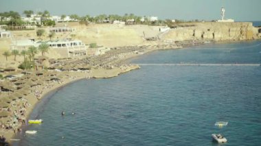 Deniz kenarındaki peyzaj kasabası. Sharm-el-Sheikh. Mısır.