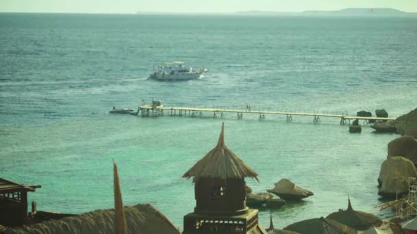 Paisaje ciudad turística junto al mar. Sharm-el-Sheikh. Egipto . — Vídeo de stock