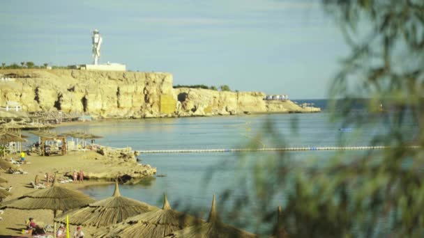 Paisaje ciudad turística junto al mar. Sharm-el-Sheikh. Egipto . — Vídeo de stock