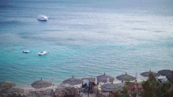 Paisaje ciudad turística junto al mar. Sharm-el-Sheikh. Egipto . — Vídeo de stock