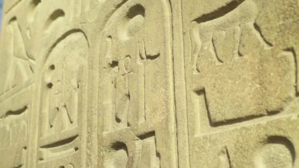 Close-up of hieroglyphs. Cairo. Egypt. — Stockvideo