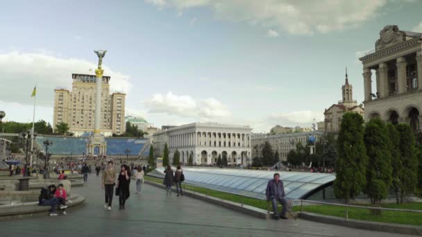 Plaza de la Independencia. Maidan. Kiev. Ucrania — Vídeos de Stock