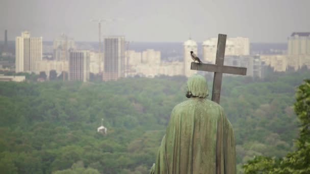 Wolodymyr das große Denkmal. kyiv. Ukrainisch. Sommer — Stockvideo