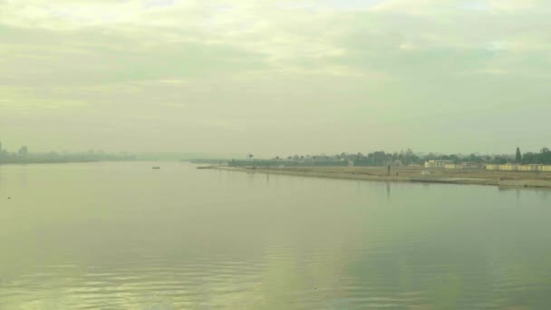 The Nile River at dawn. Cairo. Egypt. — Stock Video