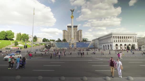 Plaza de la Independencia. Maidan. Kiev. Ucrania — Vídeos de Stock