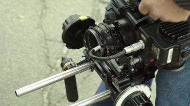 Çekim sırasında kamera. Film yapımcılığı. Çekim. Film yapımcılığı.