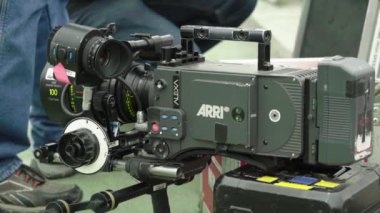 Çekim sırasında kamera. Film yapımcılığı. Çekim. Film yapımcılığı.
