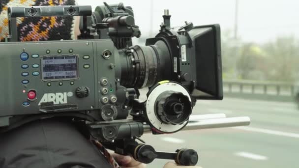 กล้องขณะถ่ายทํา การสร้างภาพยนตร์ การยิง การผลิตภาพยนตร์ . — วีดีโอสต็อก