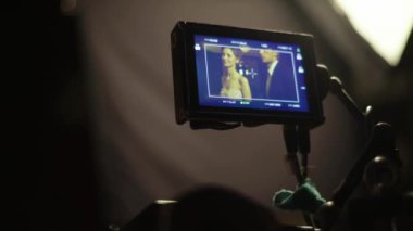 Çekim sırasında kamera. Film yapımcılığı. Çekim. Film yapımcılığı.