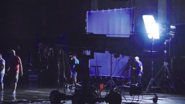 Çekim sırasında film ekibi. Film yapımcılığı. Çekim. Film yapımcılığı
