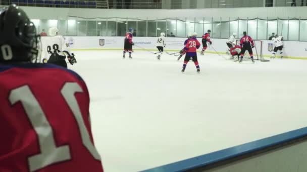 Hockey match in the ice arena. Kyiv. Ukkraine — Stock Video