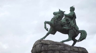 Bogdan Khmelnitsky anıtı. Kyiv. Ukrayna