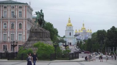 Bogdan Khmelnitsky anıtı. Kyiv. Ukrayna