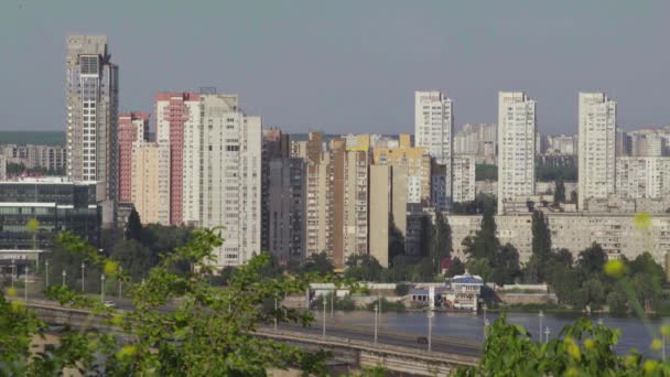 Paisagem da cidade de Kiev. Ucrânia — Vídeo de Stock