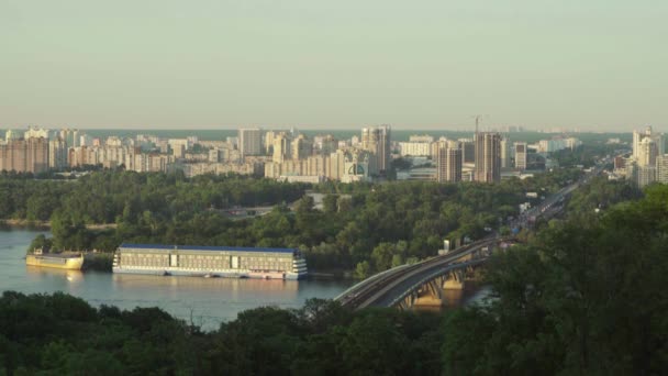 Dnipro River in Kyiv. Ukraine — Stock Video